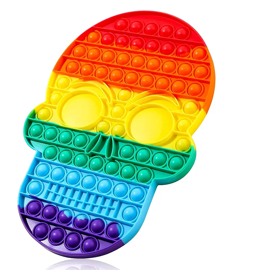 In Bulk Skull Pop It Push Bubble Sensory Toy — wholesale Fidgets & Sensory by the case