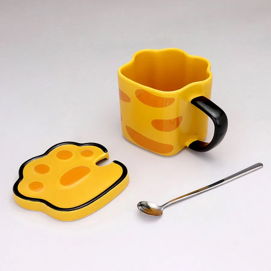 Paw Patterned Ceramic Mug Cup - Assorted — wholesale Kitchen & Drinkware by the case
