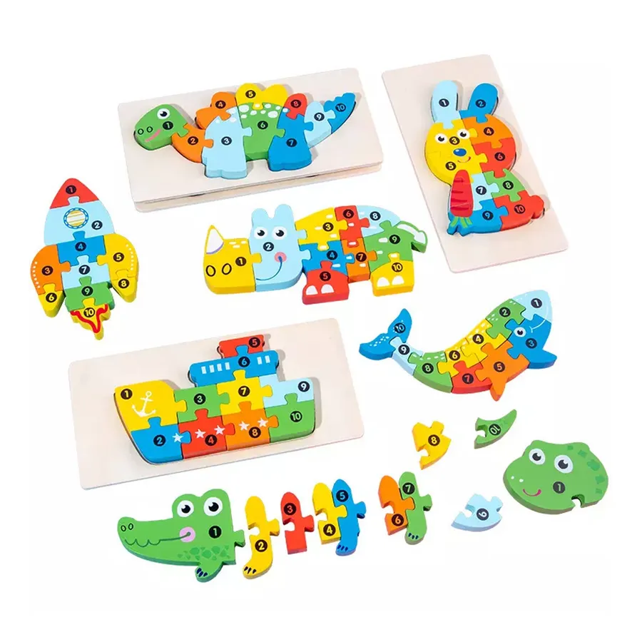 Montessori Wooden Puzzle creative Learning for Kids — wholesale Toys & Games by the case