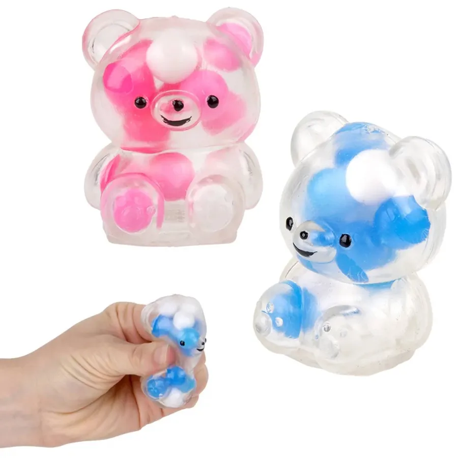 Squeezy Fidget Beaded Bear Kids Toy - Assorted — wholesale Fidgets & Sensory by the case