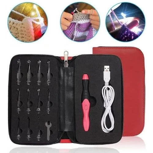 Ergonomic LED Crochet Hook Set | Craft Supplies — wholesale Home & Décor by the case