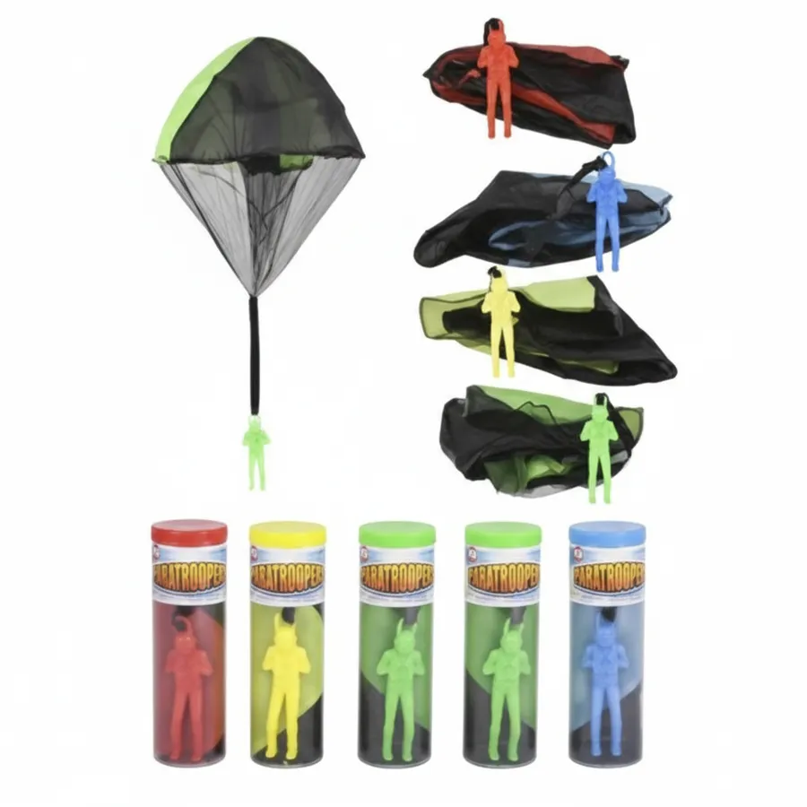 Classic Parachute Toy - 4-Inch Paratrooper Action Figure for Kids Outdoor Play, Party Favors & Goodie Bags — wholesale Party & Gifts by the case