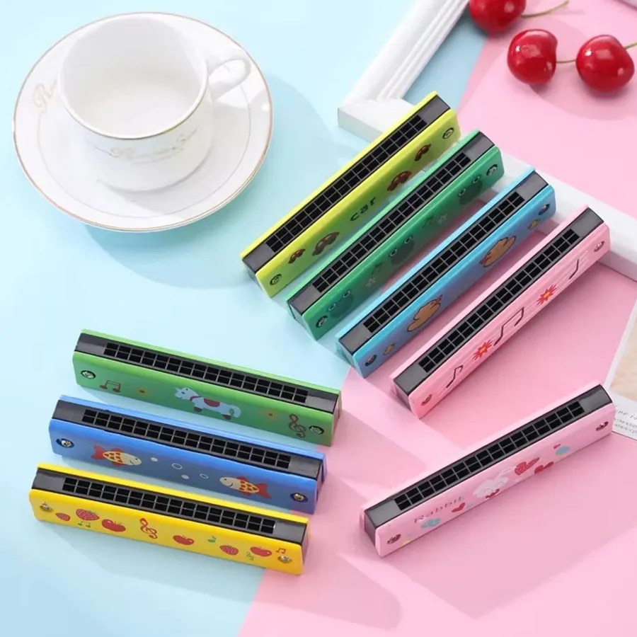 Harmonica Mouth Wooden Musical Instrument Kids Toy — wholesale Toys & Games by the case
