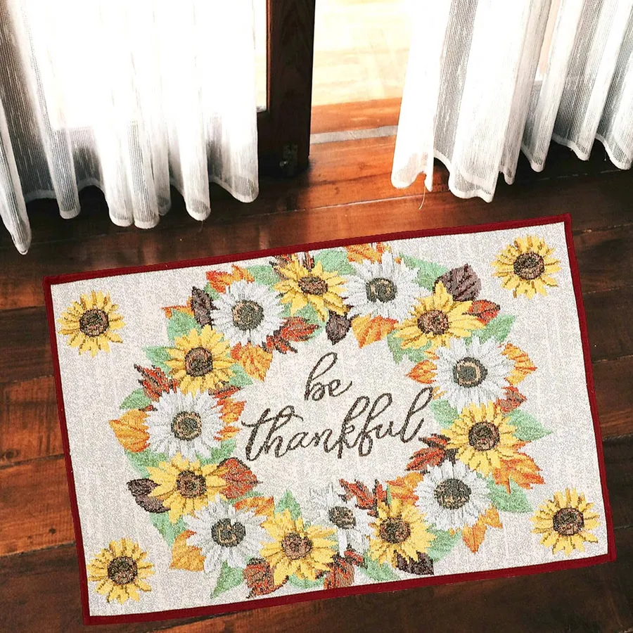 Trendy Sunflower Printed Tapestry Door Mat — wholesale More Wholesale Goods by the case