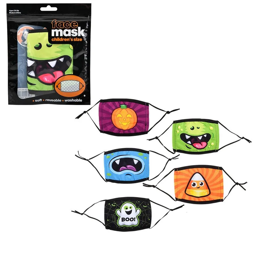 Halloween Themed Face Mask For Kids - Assorted — wholesale Seasonal & Holiday by the case