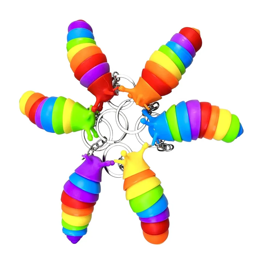 Mini Fidget Slug Christmas Keychain Toy — wholesale Fidgets & Sensory by the case