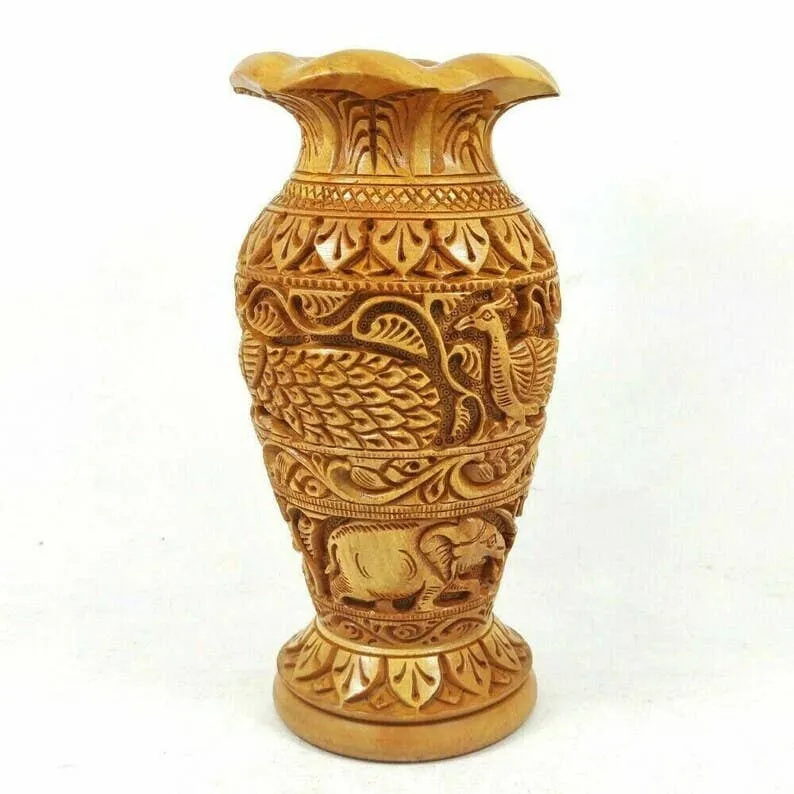 Handcrafted Wooden Vase Pot — wholesale Home & Décor by the case