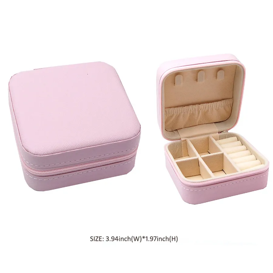 Leather Portable Square Jewelry Box - Assorted — wholesale Apparel & Accessories by the case