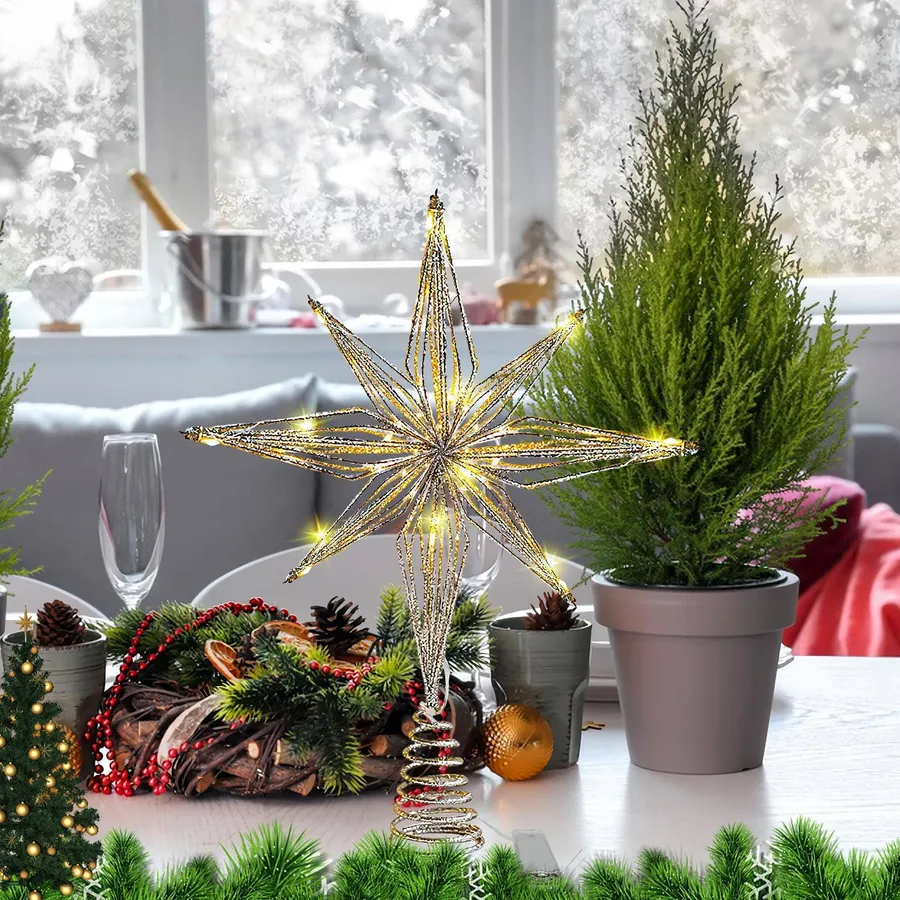 LED 3D Star Tree Topper Christmas Holiday Ornament — wholesale Seasonal & Holiday by the case