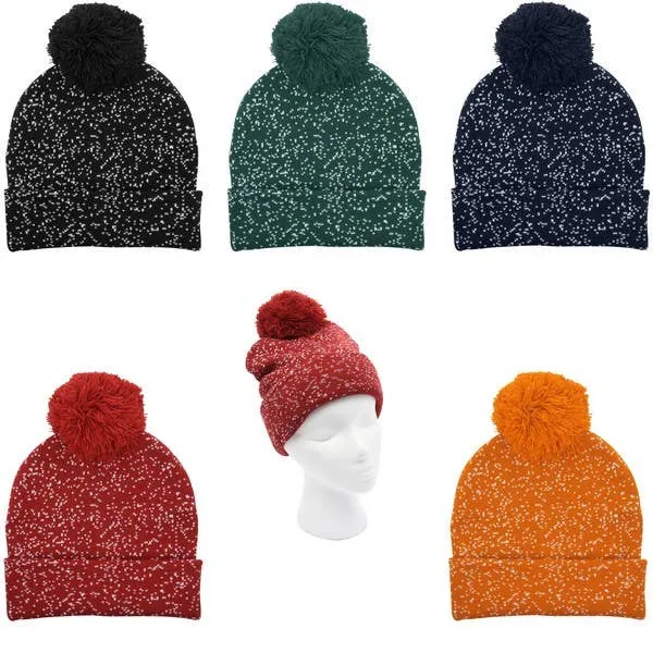 Sparkle Pom Pom Beanie Hat For Women's - Assorted — wholesale Apparel & Accessories by the case