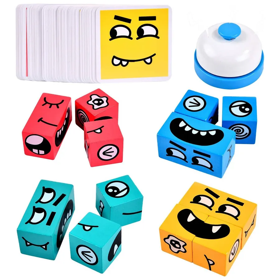 Magic Face Puzzle Cube Kids Toy With Bell- Assorted — wholesale Home & Décor by the case