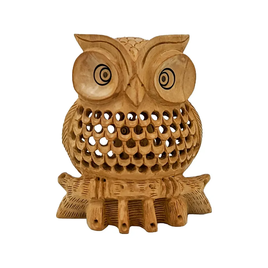 Wholesale Handmade Carved Owl Statue — wholesale Home & Décor by the case