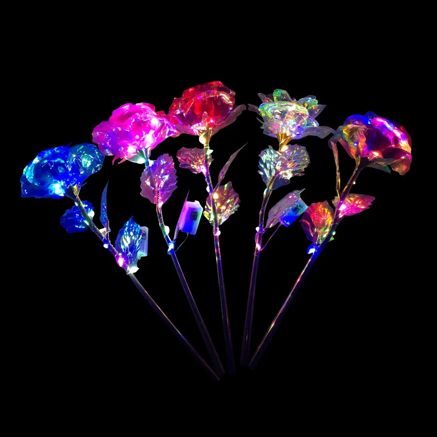 LED Light Up Rose For Valentine Decor - Assorted — wholesale Seasonal & Holiday by the case