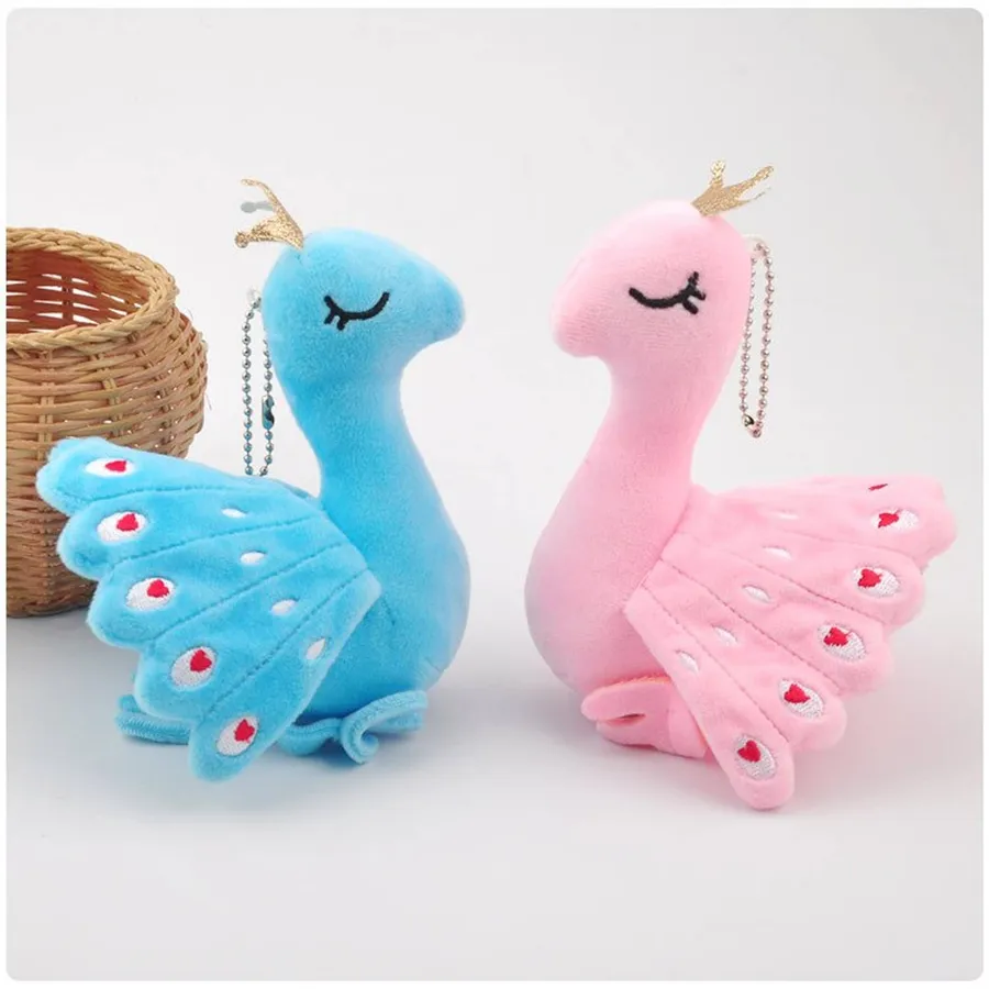 Valentine Peacock Style Soft Plush Keychain — wholesale Plush & Squishies by the case