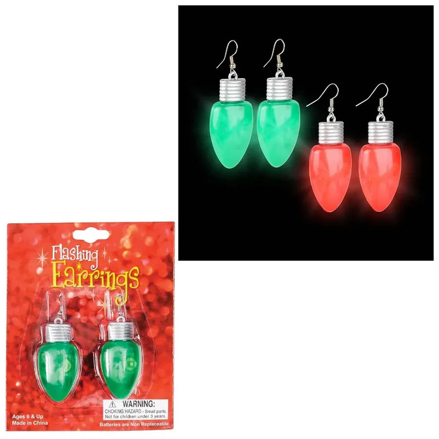 Light Up Bulb Earrings For Women's- Assorted — wholesale Apparel & Accessories by the case