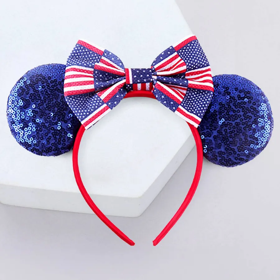 USA Flag Ribbon Ear Headband for Kids In Bulk — wholesale Apparel & Accessories by the case