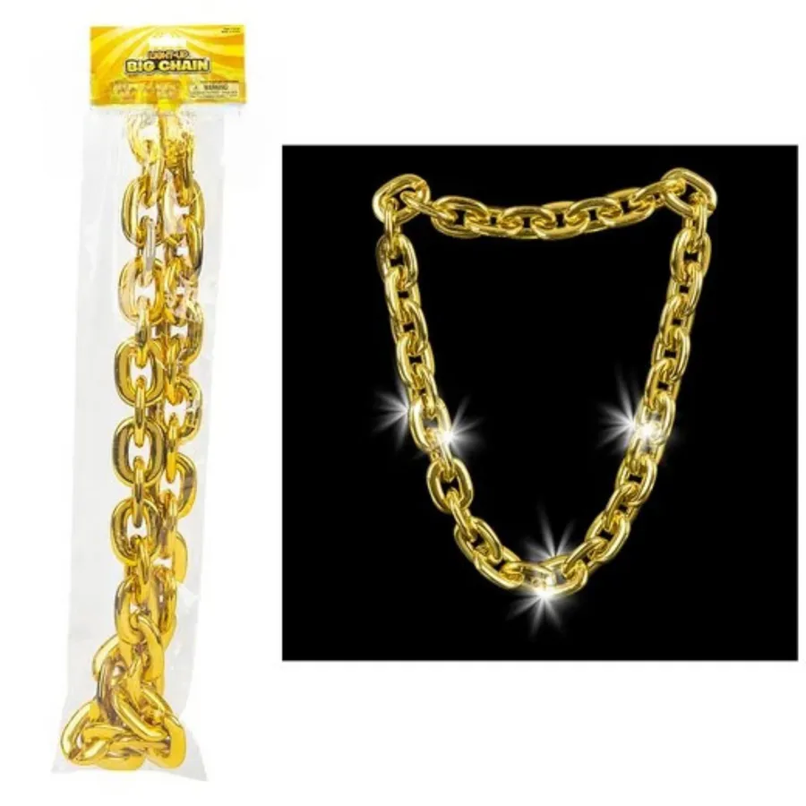 Light-Up Big Gold Necklace For Kids — wholesale Apparel & Accessories by the case