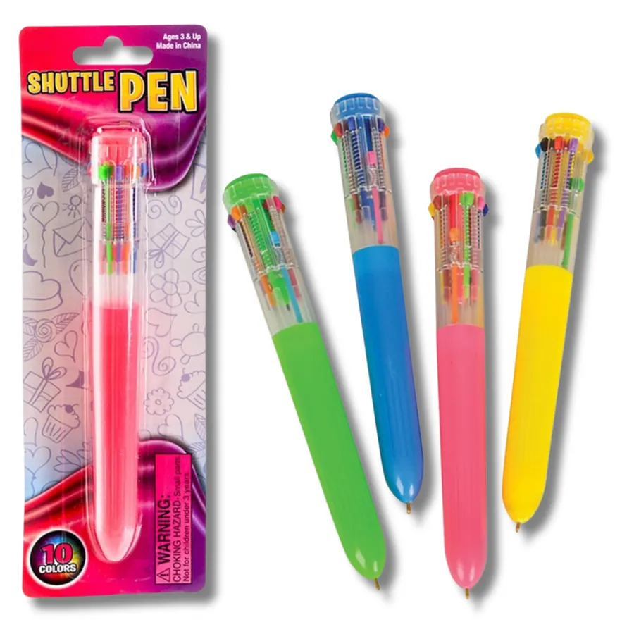 Multi Color Shuttle Pens For Back To School - Assorted — wholesale Stationery & Office by the case