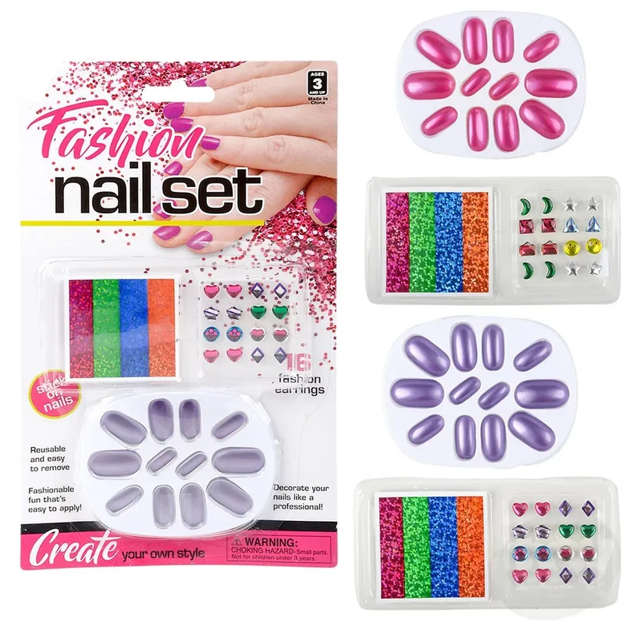 Artificial Fashion Nail Set For Kids — wholesale Beauty & Personal Care by the case