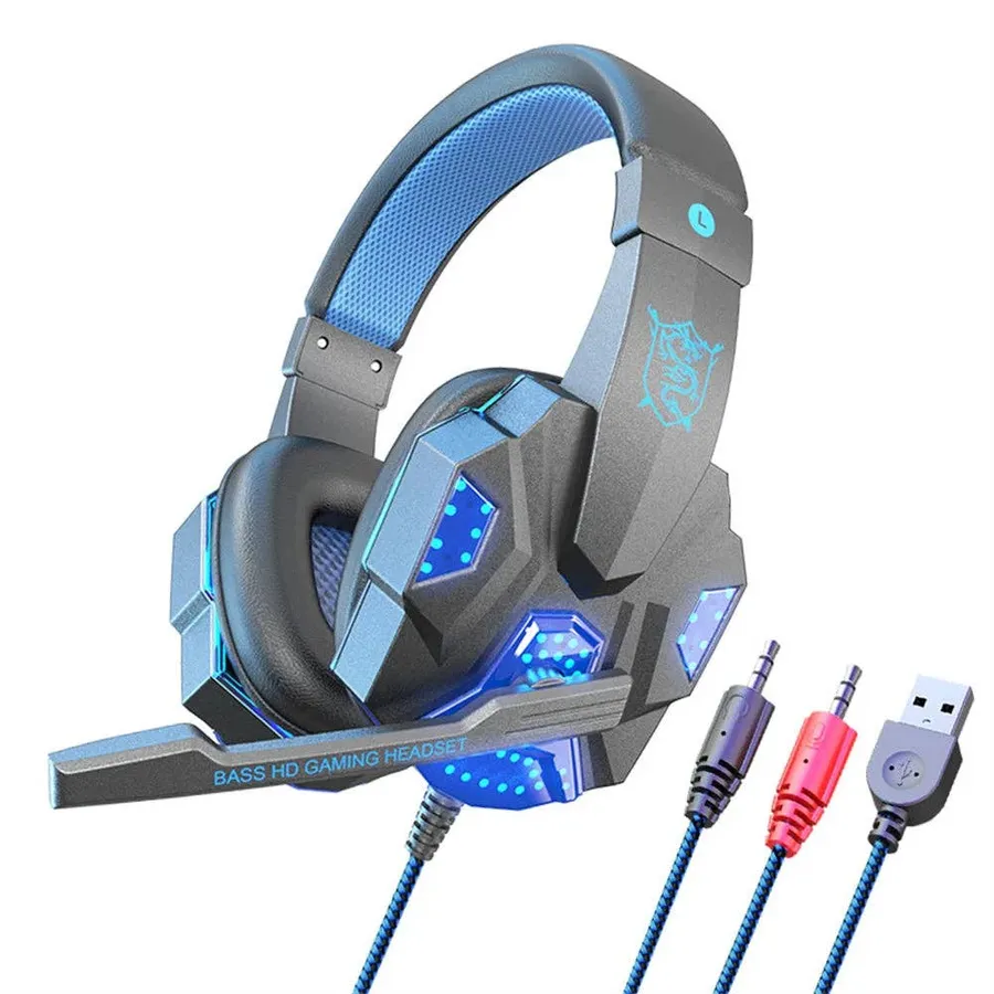 Wired Noise Canceling Headphones with LED Lighting — wholesale Tech & Gadgets by the case