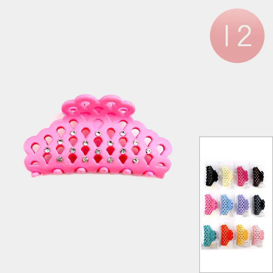 Stone Embellished Hair Claw Clips — wholesale Apparel & Accessories by the case