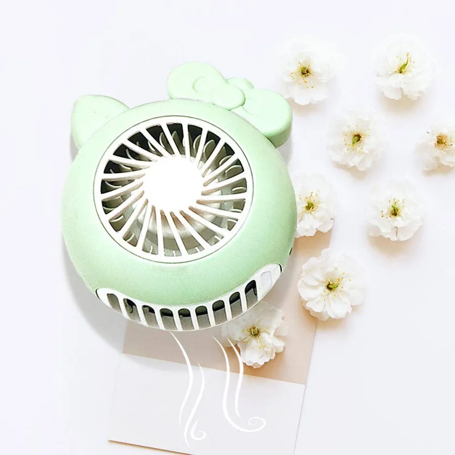 Mini Cat Ear Design USB Charge Portable Halter Fan — wholesale Tech & Gadgets by the case