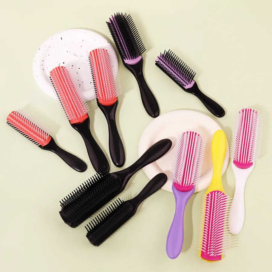 9-Row Detachable Hair Brush – Wet & Curly Hair Massage Comb — wholesale Apparel & Accessories by the case