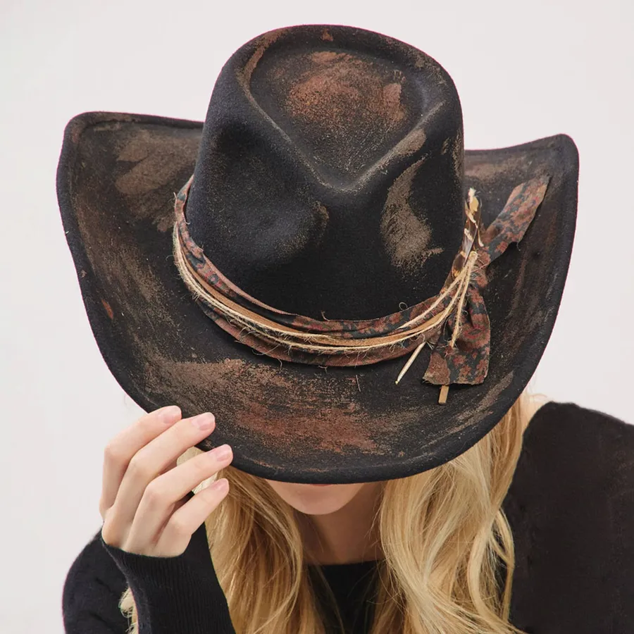 Rustic Vintage Cowgirl Western Hat — wholesale Apparel & Accessories by the case