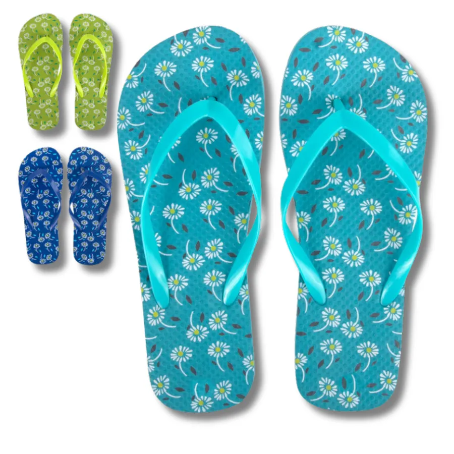 Printed Women's Flip Flops For Daily Use- Assorted — wholesale More Wholesale Goods by the case