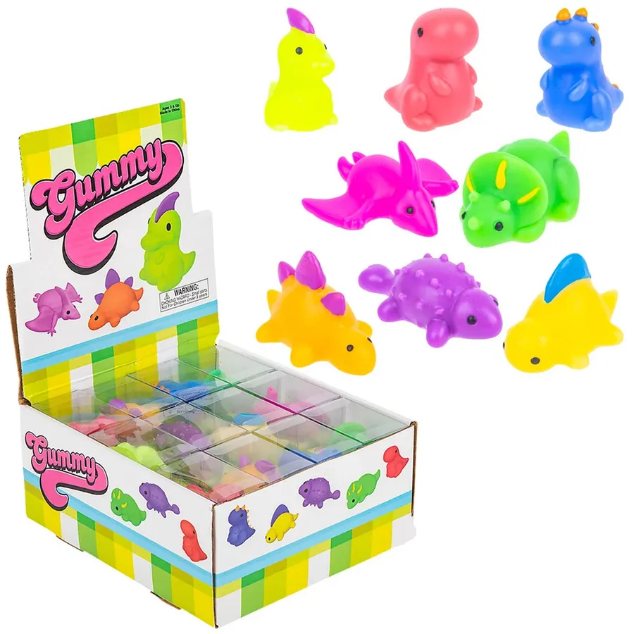 Dinosaurs Gummy Squishy Kids Toy- In Bulk — wholesale Plush & Squishies by the case