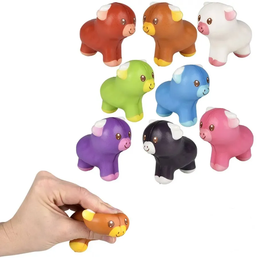 Mini Highland Cow Squish Toy In Bulk — wholesale Plush & Squishies by the case