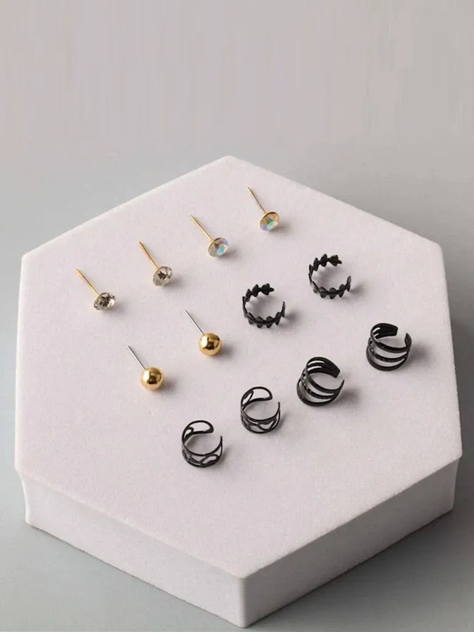 FASHION ASSORTED COLORS 6 PAIR SET EARRINGS — wholesale Apparel & Accessories by the case