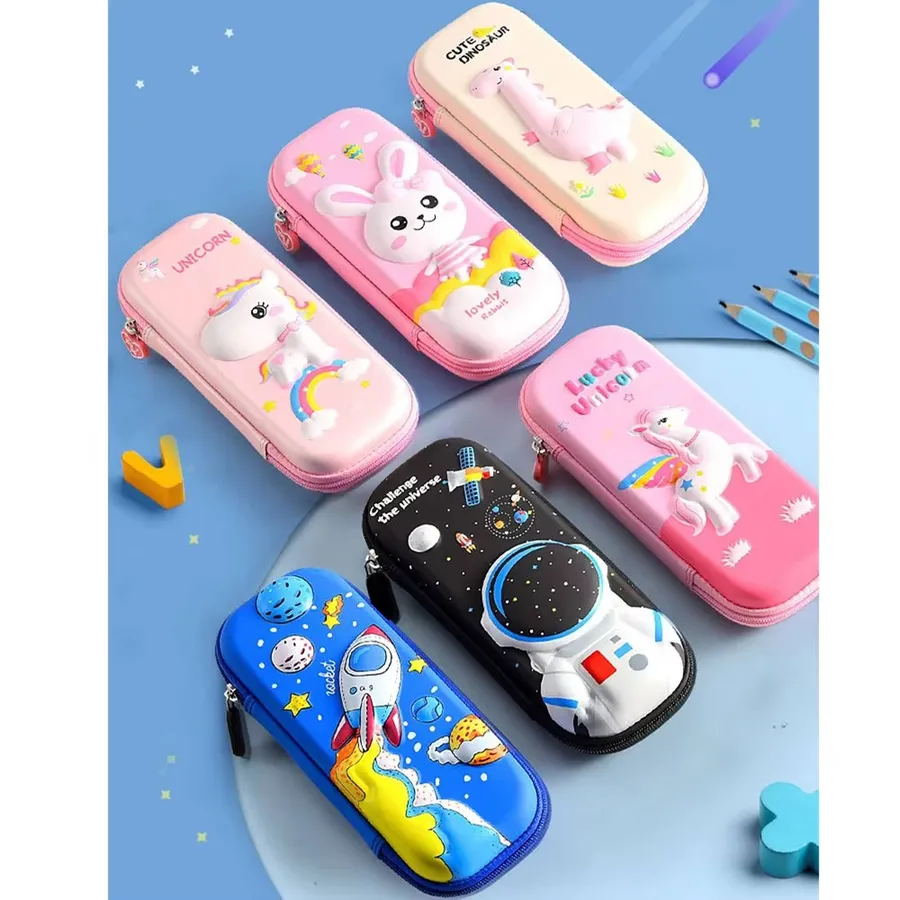 Cute Cartoon Print Stationery Pencil Case - Assorted — wholesale Stationery & Office by the case