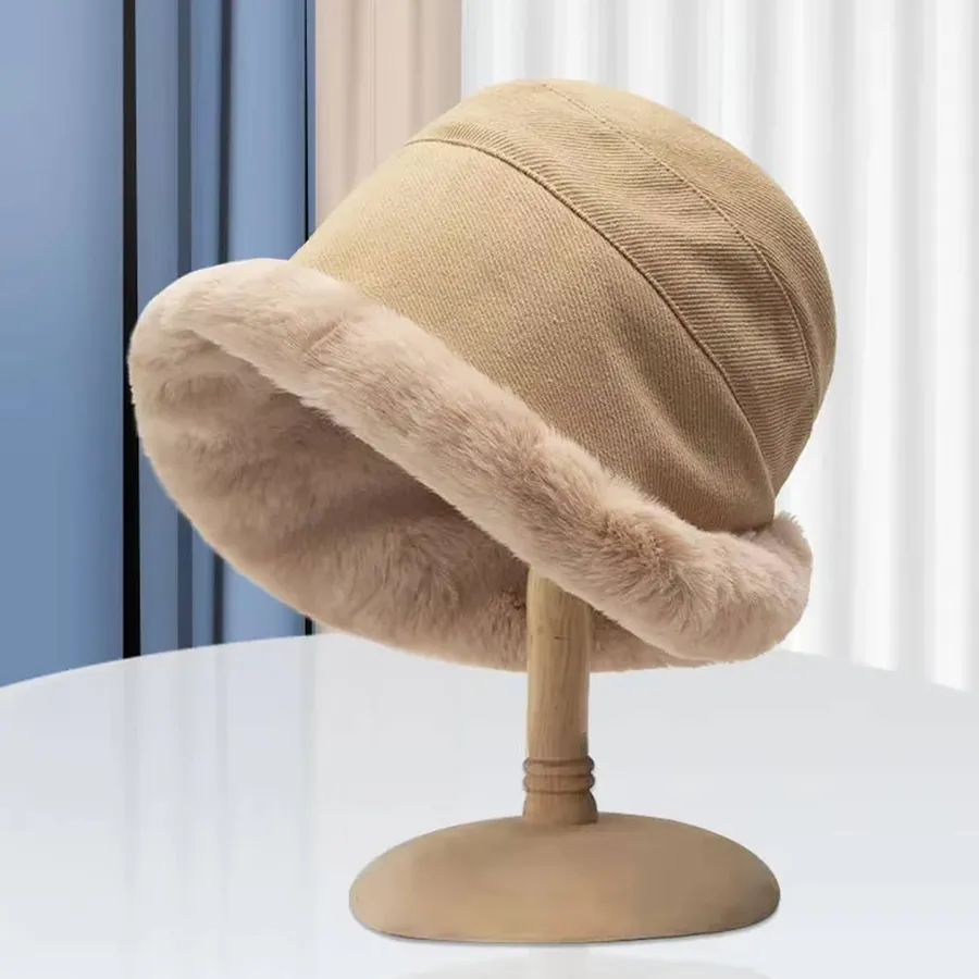 Fluffy Fur Basin Cap For Women's - Assorted — wholesale Fidgets & Sensory by the case
