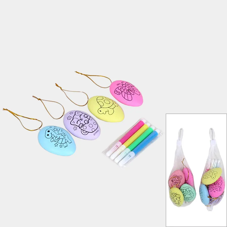 Decorative Easter Egg with Markers - Assorted — wholesale Seasonal & Holiday by the case