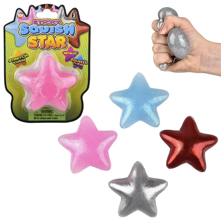 Glitter Squishy Star Fidget Kids Toy- In Bulk — wholesale Fidgets & Sensory by the case