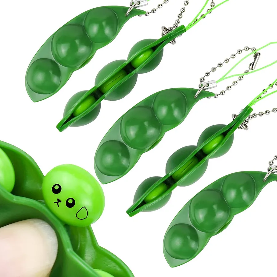 Peas Theme Stress Relief Fidget Keychain — wholesale Fidgets & Sensory by the case