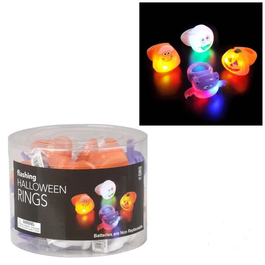 Magic & Flashing Light-Up Rings Kids Toys- Assorted — wholesale Toys & Games by the case