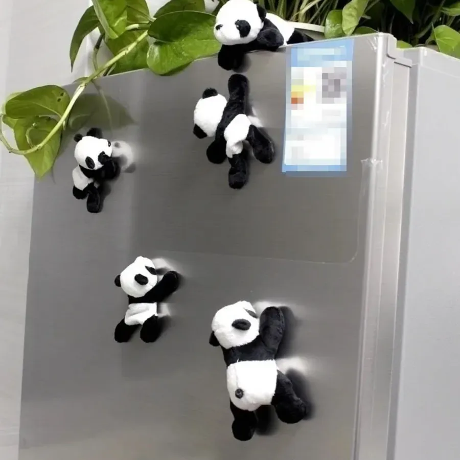 Cute Soft Plush Panda Magnet – Oval Fridge & Board Decor — wholesale Plush & Squishies by the case