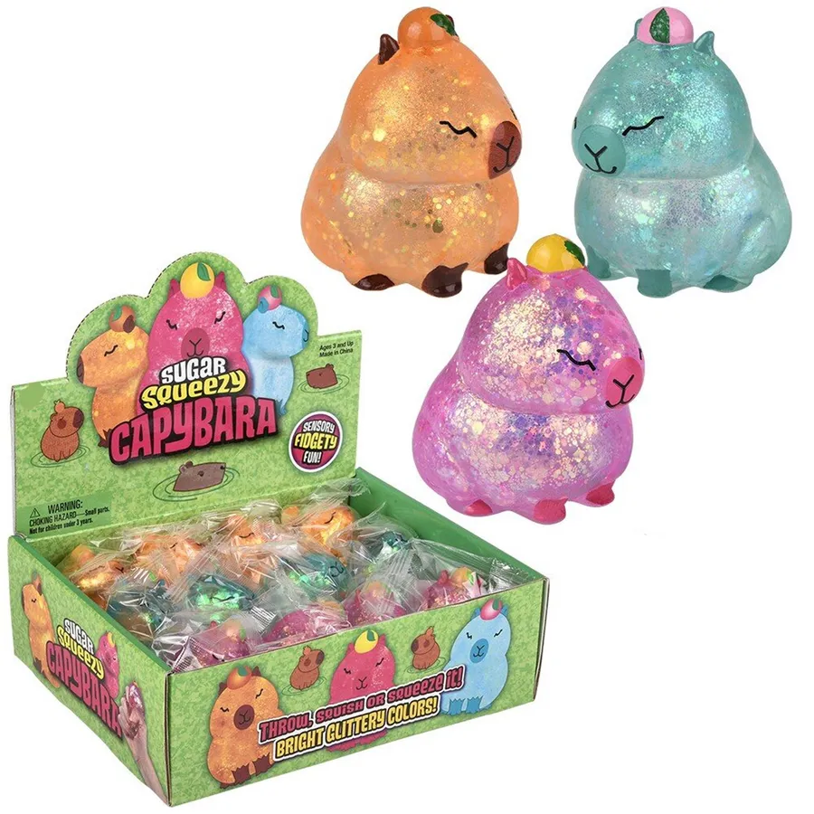 Capybara Soft Squeezy Fidget Kids Toy- Assorted — wholesale Fidgets & Sensory by the case