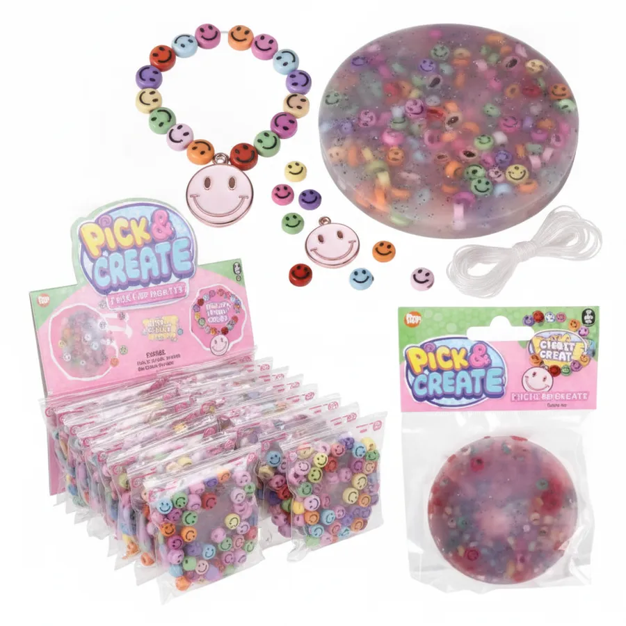 Smile Beaded Fidget Bracelet - Sensory Squishy Toy for Stress Relief & Focus — wholesale Fidgets & Sensory by the case