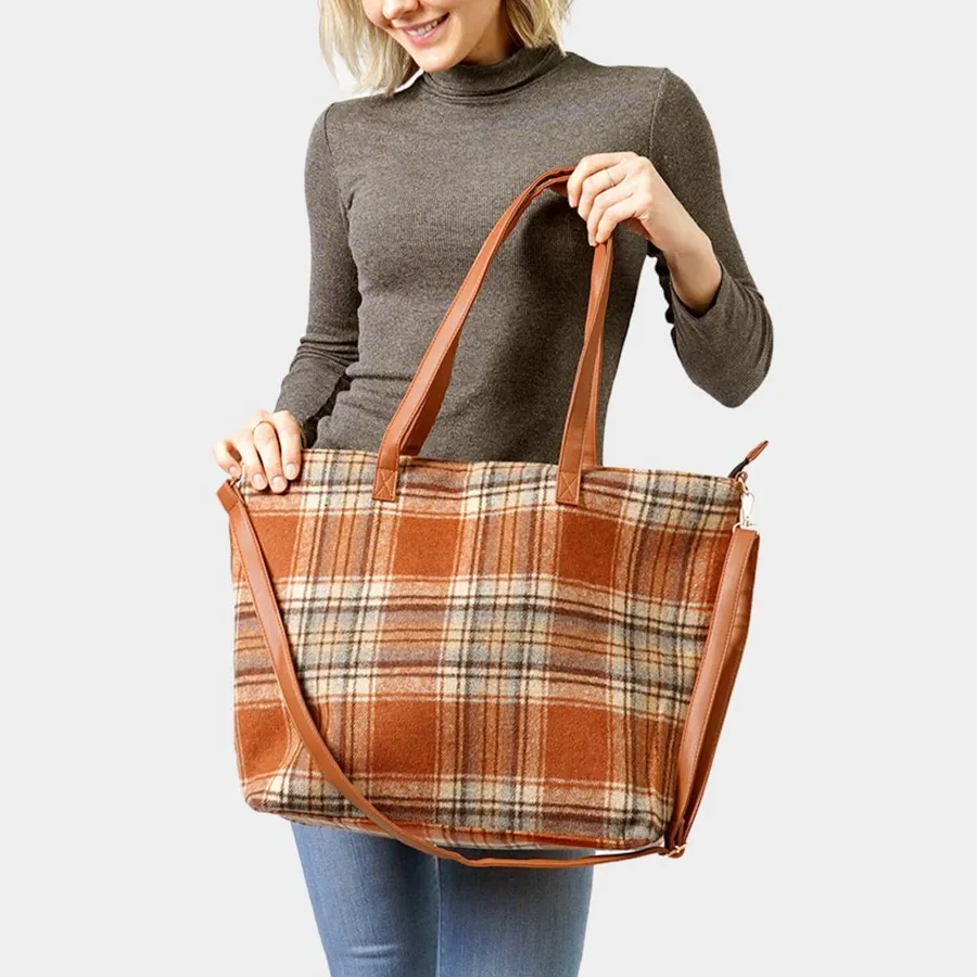 Ravishing Plain Check Weekend Tote Bag - Assorted — wholesale Bags & Backpacks by the case