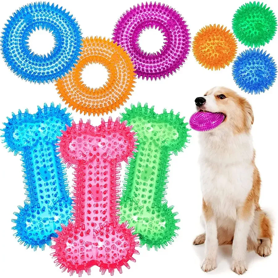 Donut-Shaped Squeaky Dog Chew Toys - Bulk — wholesale Pet by the case