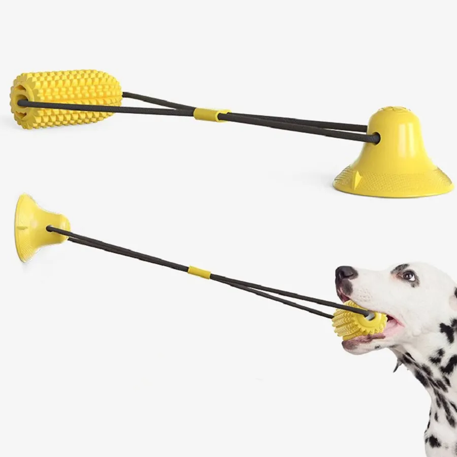 Suction Dog Chew Toy - Fun Corn Shape & Durable — wholesale Pet by the case
