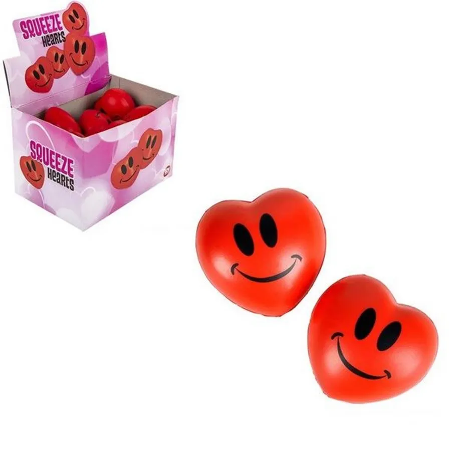 Kid-Fun Squeeze Heart Toy - Foam Stress Keeraft Home Gifts — wholesale Fidgets & Sensory by the case