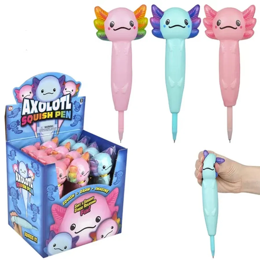 Squish & Cute Dinosaur Axolotl Pen For Daily Use For Kids — wholesale Plush & Squishies by the case