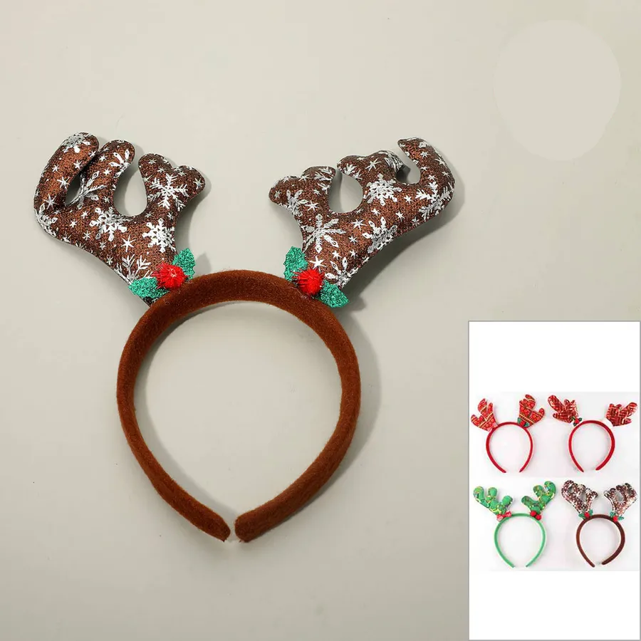 Christmas Sparkled Reindeer Headbands For Kids — wholesale Seasonal & Holiday by the case