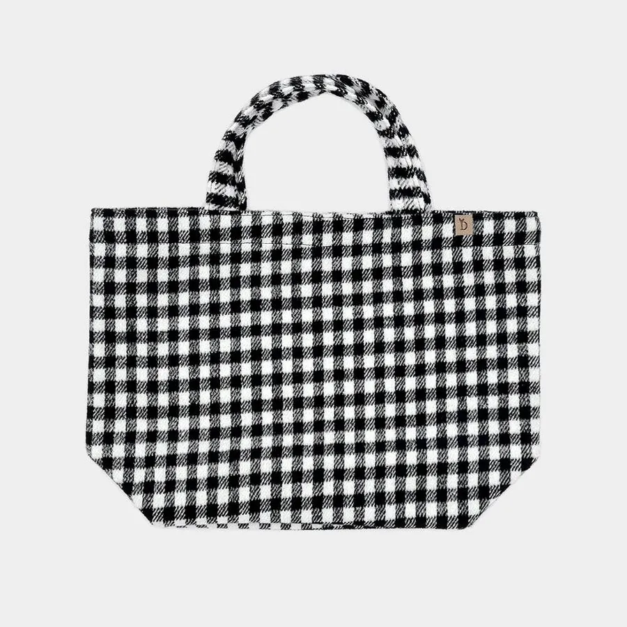 Attractive Check Patterned Tote Bag - Assorted — wholesale Bags & Backpacks by the case