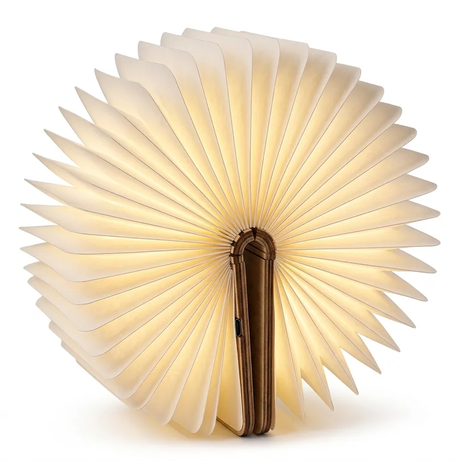 Foldable LED Book Lamp | Wooden 360° Night Light — wholesale Home & Décor by the case