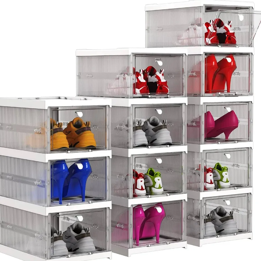 Plastic Stackable Shoe Storage Organizer Home Décor — wholesale More Wholesale Goods by the case